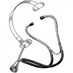 DeLee-Hillis Obstetrical Stethoscope With Metal Headband and Rigid Arm (Chrome Plated) - Each Sold Separately