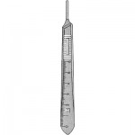 Scalpel Handle #3, with Metric Rule, 5