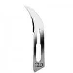 #12D Disposable Carbon Steel Surgical Blades Sterile - Box of 100