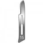 Disposable Stainless Steel Surgical Blades #15 Sterile - Box of 100