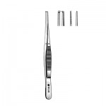 Semken Tissue Forceps, Curved, 1x2 Teeth, 6