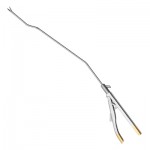 35cm, 5mm Sklartech 5000 Single Port Needle Holder Single Curve, Non-Ratchet Handle, Complete Unit - Each Sold Separately
