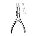 Geiger Bone Rongeur, 3mm Wide, Slightly Curved, Upper Jaws Side Open, 6