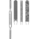 Kleinert-Kutz Rasp, Double-Ended, Fine and Coarse Teeth, 4-sided, Convex and Flat blades, 8mm Width