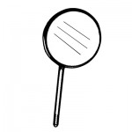 Plane Mouth Mirror Simple Stem #6 Unit of Measurement: Box of 12