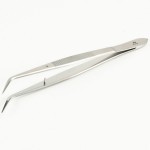 #312 Perry Dental Cotton Pliers - Angled, Serrated, 5