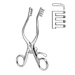 Mollison Wound Spreader, Self-Retaining, Blunt, Curved Teeth, 6