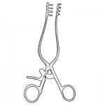 Mollison Wound Spreader, Self-Retaining, Sharp, Curved Teeth, 6