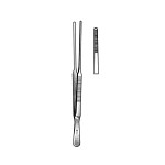 Duehrssen Tissue Forceps, Round, Serrated Tip, 8
