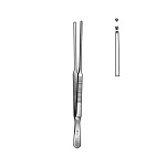 Duehrssen Tissue Forceps, Smooth Tip, 2 Teeth, 8