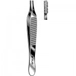 Adson-Brown Tissue Forceps, 9x9 Teeth, Side Grasping, 4-3/4