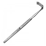 Paul Lacrimal Sac Retractor, 3 Prongs, Blunt, 11mm x 8mm Tip, 4-3/4