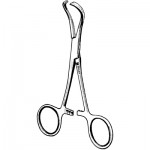 Lorna-Edna Towel Clamp, Curved, Serrated, Non-Perforating, 5-1/4
