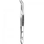Merit™ #312 Perry Dental Cotton Pliers - Angled, Serrated, 5