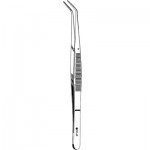 Merit™ #317A College Dental Cotton Pliers - Angled, Extra Fine Tips, Serrated, 6