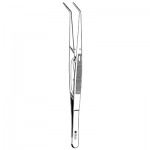 College Dental Cotton Pliers - Self-Locking Catch, Angled, Serrated, 6