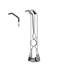 Carotid Atraumatic Bulldog Clamp, Serrated, Bent with Curve, 3-1/2