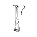 Carotid Atraumatic Bulldog Clamp, Serrated, Sharp Curve, 4