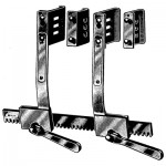 Burford-Finochietto Rib Spreader with both arms movable and two sets of interchangeable blades, large 2-1/2