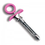 Aspirating Syringe C-W Type, Pink Silicone Grips, FOR VETERINARY USE ONLY - Each Sold Separately