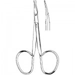 Reeh Stitch Scissors, Ribbon-Style Handle, Sharp Tips, Small Hook at End of One Blade, 3-3/4