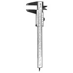 Caliper Up to 150mm, Graduated Measure in Inches and Millimeters.