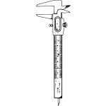Measuring Instrument Graduated 0mm to 120mm. Includes both Millimeter and Inch Graduations