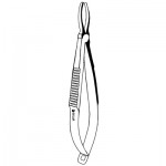 Gradle Ciliary Forceps, Flat Tips, 3-3/4