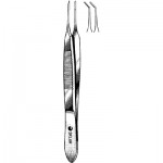 McPherson Tying Forceps Angled 4mm Long 0.3mm Tip with Tying Platform
