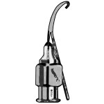 23 ga. Simcoe I/A Cannula, U-Shaped with 0.3mm anterior ASP port with tubing and adapter, Curved Right.