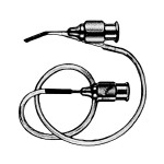 Gills I/A Cannula 23 ga., Thin Wall, Front Opening with Irrigating Port Recessed 0.5mm from Tip Angled, with Tubing and Adapter