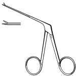 Fuller Micro Ear Forceps, Serrated, for Teflon Prosthesis, 3-1/4