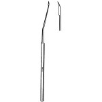Schuknecht Micro Ear Knife, Sickle Knife, Straight with Curved Shaft, 5-3/4