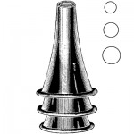 Medium Toynbee Ear Speculum, 6mm Round Tip, Chrome-Plated Exterior with Non-Reflective Interior