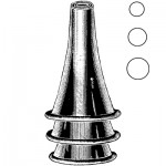 Large Toynbee Ear Speculum, 7.5mm Round Tip, Chrome-Plated Exterior with Non-Reflective Interior