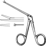 McGee Ear Forceps 4mm x 0.8mm Left, Serrated, 80mm Shaft