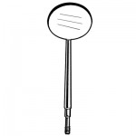 Mouth Mirror #4 Plane, Cone Socket, Regular - Pack of 12