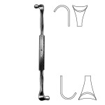 Rose Hook, Double Ended, Smooth Handle with Thick Middle Plate, 5-1/4
