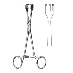 Lahey Goiter Grasping Forceps, 3 Prongs on Each Side, Sharp, 6