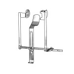 Hryntschak Bladder Retractor complete with Mounted Lateral Blades 40mm x 85mm and Center Blade 36mm x 100mm