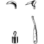 Scherbak Vaginal Speculum Set Complete set with handle, weight (400g) and 5 blades