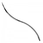 #3 Post Mortem Needle Double Curve, Cutting Edge - Pack of 12
