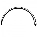 #2 Eye Needle 1/2 Circle, Cutting Edge - Pack of 12