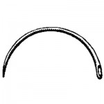 #1 Lane Cleft Palate Needle 3/8 Circle, Cutting Edge - Pack of 12