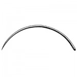 Size 2 Regular Surgeon Needle 3/8 Circle with Spring Eye, Cutting Edge - Pack of 12