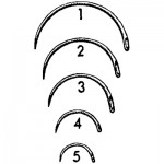Lane Cleft Palate Suture Needle 1/2 Circle #4 Cutting Edge Regular Eye - Pack of 12