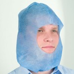 Universal Hood & Beard Covers Sterile. Latex-Free. PSB. Blue. Hood and beard covers feature a flexible elastic band and lightweight PSB material for optimal coverage. - Case of 25