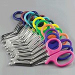 Econo Multi-Cut Utility Scissors, Navy Blue, Angled, Serrated, 7