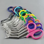 Econo Multi-Cut Utility Scissors, Hunter Green, Angled, Serrated, 7