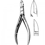 Littauer Cutting Forceps, Straight Blades, Curved Back, 4-1/2